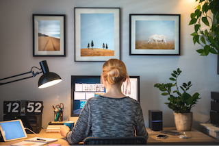 person at computer 